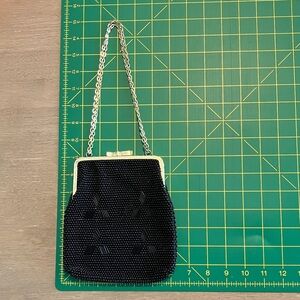 Vintage Black Beaded Evening Bag